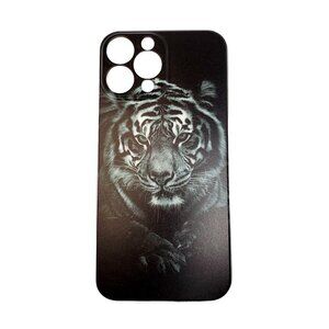 Iphone 12 12 pro  Tiger Front View Monochrome Case